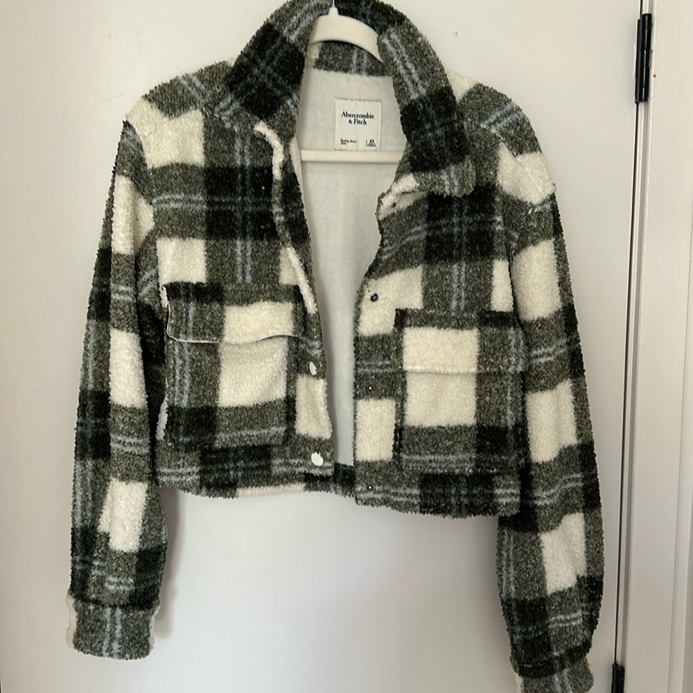 Abercrombie & Fitch Green & White Jacket